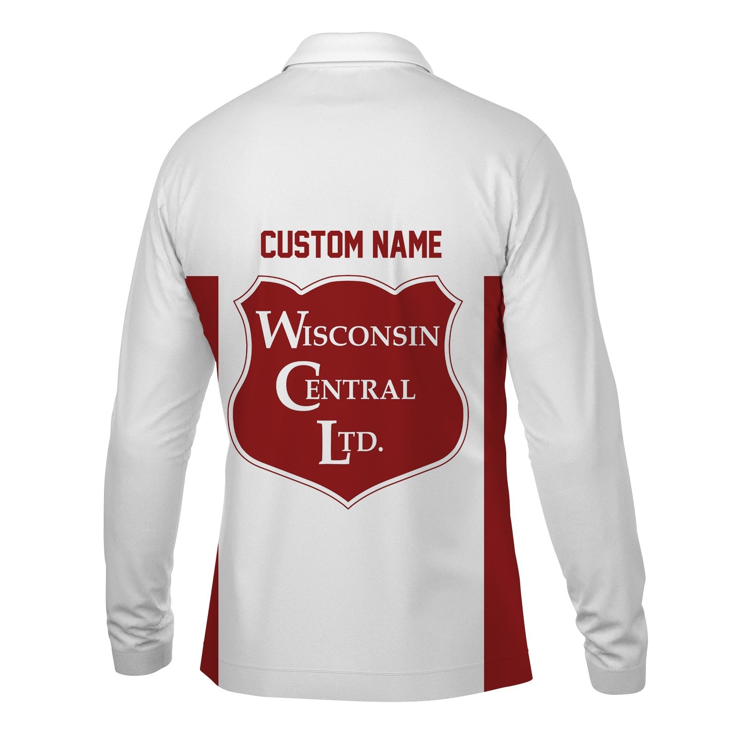 Railspirit Custom Name Wisconsin Central Ltd Railroad Long Sleeve Polo Shirt Yes I Need All Those Train Printed Shirt
