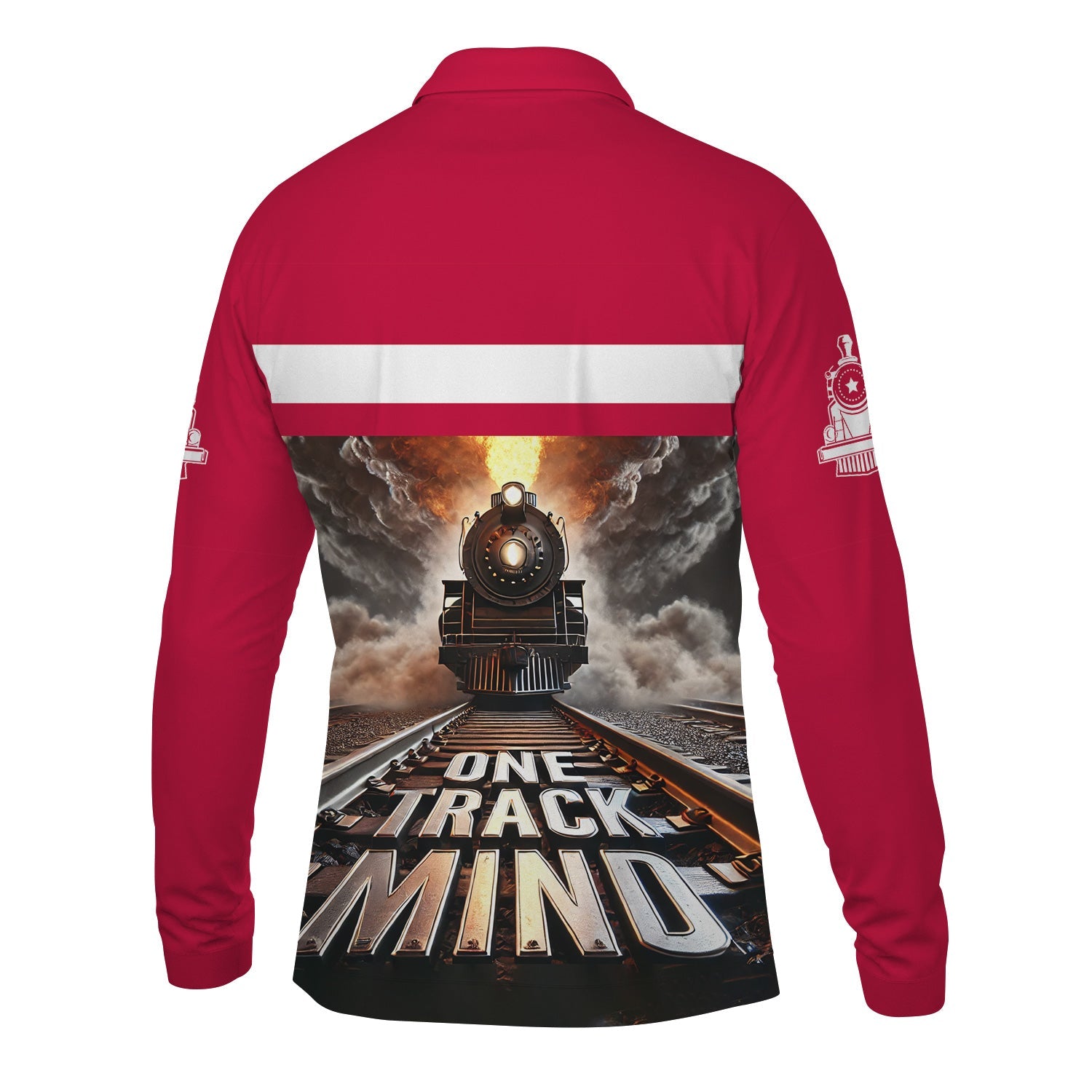 Railspirit Personalized Fleischmann And Western Railroad Long Sleeve Polo Shirt One Track Mind Train Printed Shirt