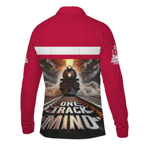 Railspirit Personalized Fleischmann And Western Railroad Long Sleeve Polo Shirt One Track Mind Train Printed Shirt