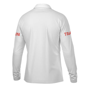 Railspirit Custom Name Fleischmann And Western Railroad Long Sleeve Polo Shirt Railroad Crossing Sign Printed Shirt