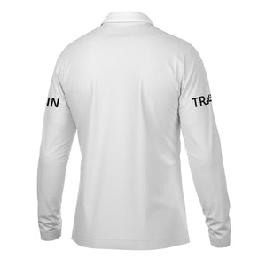Railspirit Custom Name Norfolk and Western Railway Long Sleeve Polo Shirt Railroad Crossing Sign N&W Printed Shirt