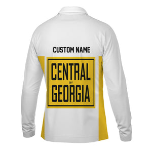 Railspirit Custom Name Central of Georgia Railway Long Sleeve Polo Shirt Yes I Need All Those Train Printed Shirt