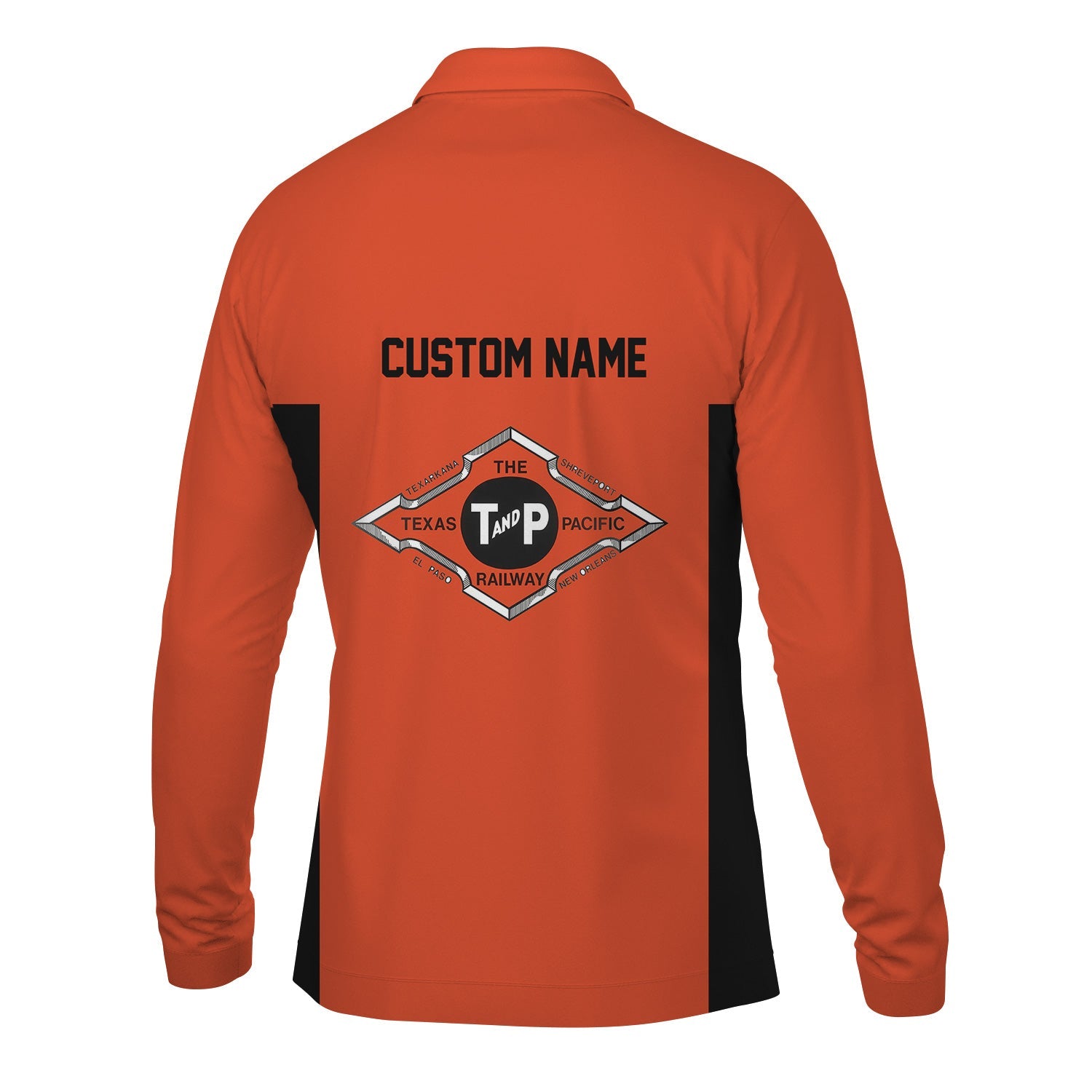 Railspirit Custom Name Texas and Pacific Railway Long Sleeve Polo Shirt Yes I Need All Those Train Printed Shirt