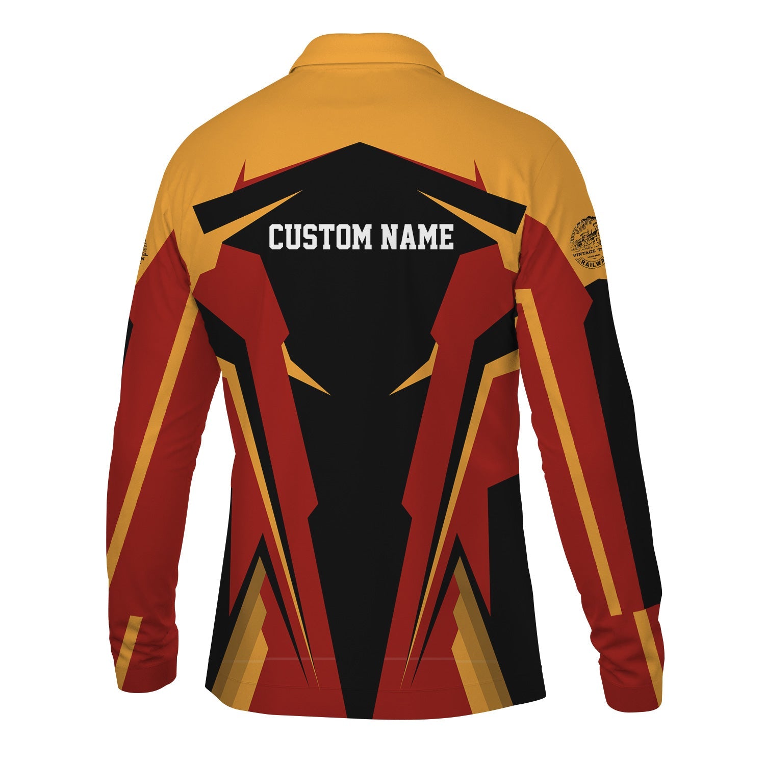 Railspirit Personalized Chicago South Shore and South Bend Railroad Long Sleeve Polo Shirt Strong Line Train Long Sleeve Polo Shirt Gift Idea For Train Lover