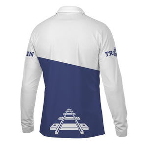 Railspirit Custom Name London and North Eastern Railway Long Sleeve Polo Shirt One Track Mind Printed Shirt