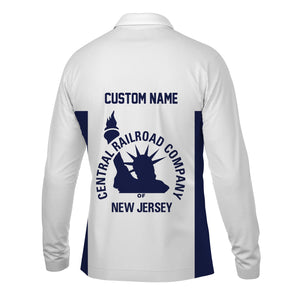 Railspirit Custom Name Jersey Central Railroad Long Sleeve Polo Shirt Yes I Need All Those Train Printed Shirt