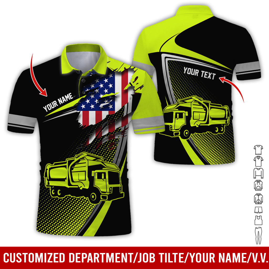 Custom Name Garbage Truck Driver 3D Printed Clothes, Ideal Gift for Garbage Truck Enthusiasts