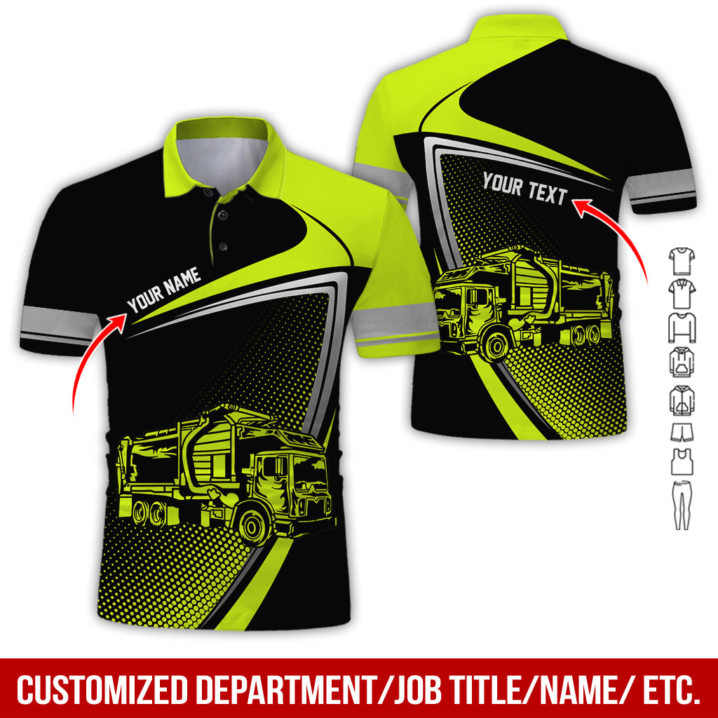 Customized Text Garbage Truck Driver 3D Printed Clothes, Personalized Driver Gear