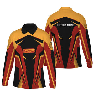 Railspirit Personalized Chicago South Shore and South Bend Railroad Long Sleeve Polo Shirt Strong Line Train Long Sleeve Polo Shirt Gift Idea For Train Lover