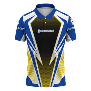 Railspirit Personalized Long Island Railroad Polo Shirt Lightning Graphic Style Shirt Gift Idea For Train Lover