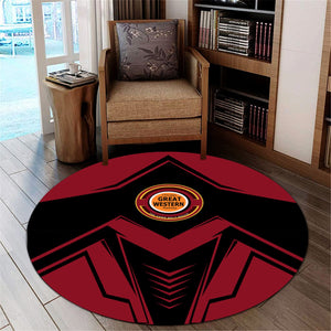 Railspirit Chicago Great Western Railroad Round Mat Railway Trainspotter Style Mat Gift Idea For Foamers