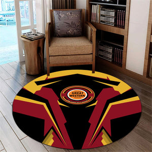 Railspirit Chicago Great Western Railroad Round Mat Strong Line Style Rug All Over Print