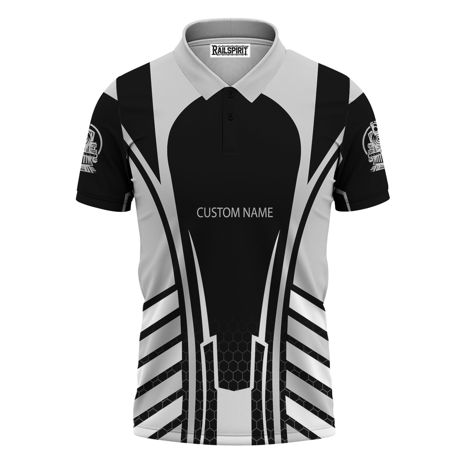 Railspirit Personalized Bessemer And Lake Erie Railroad Polo Shirt Striped Railroad Style Train Shirt All Over Print