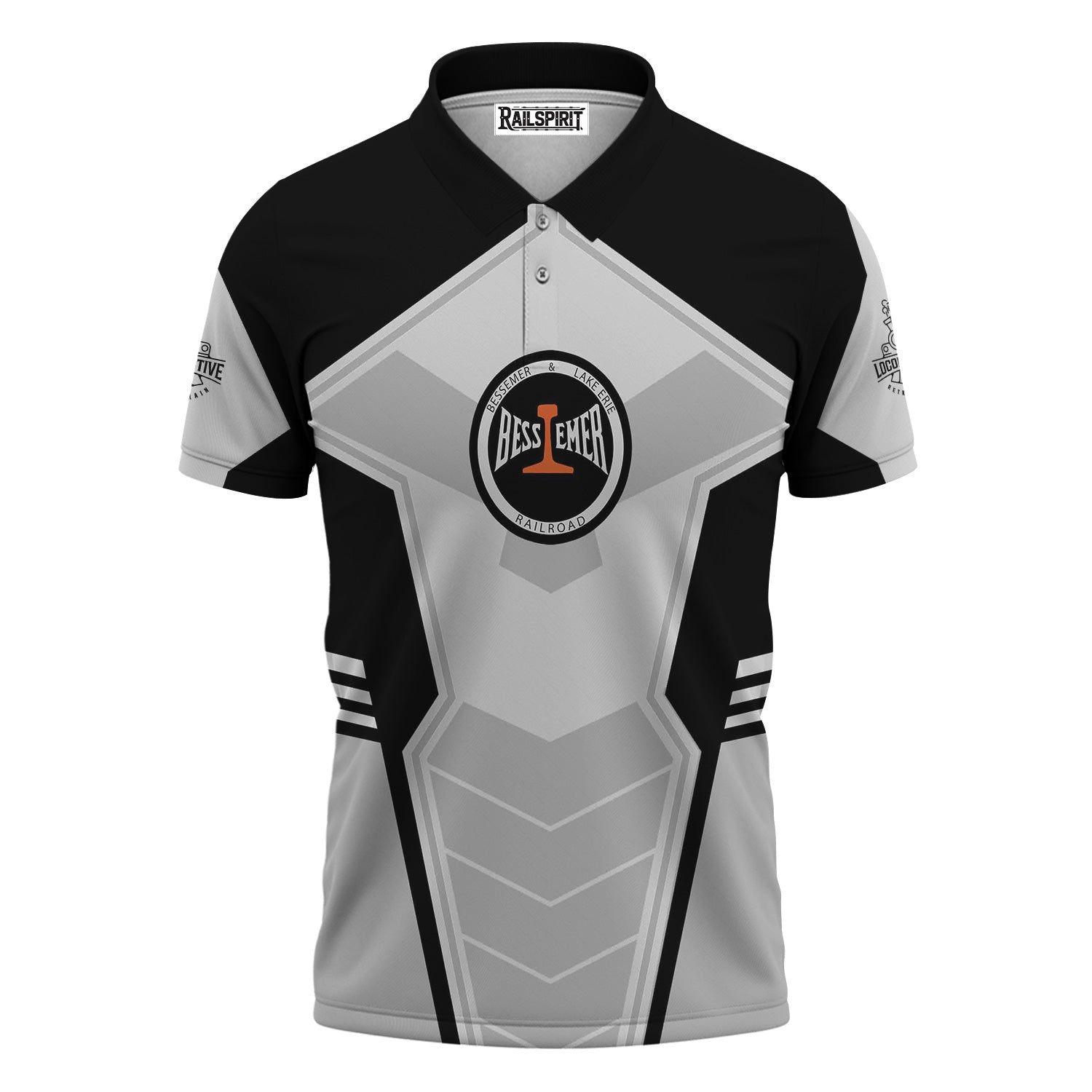 Railspirit Personalized Bessemer And Lake Erie Railroad Polo Shirt Engine-Inspired Style Train Shirt for Railroad Fanatic