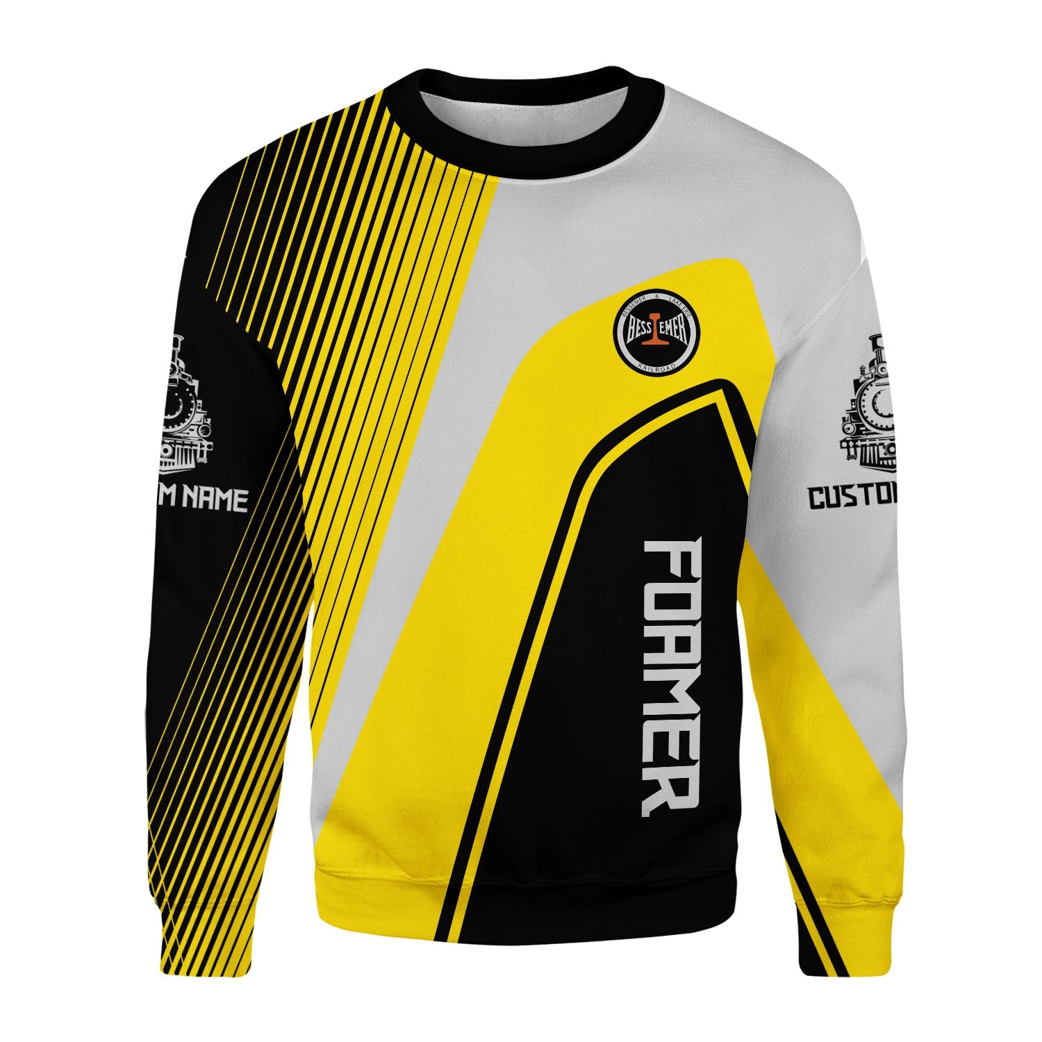 Railspirit Personalized Bessemer And Lake Erie Railroad Sweatshirt Vibrant Striking Style Shirt For Rail Enthusiasts