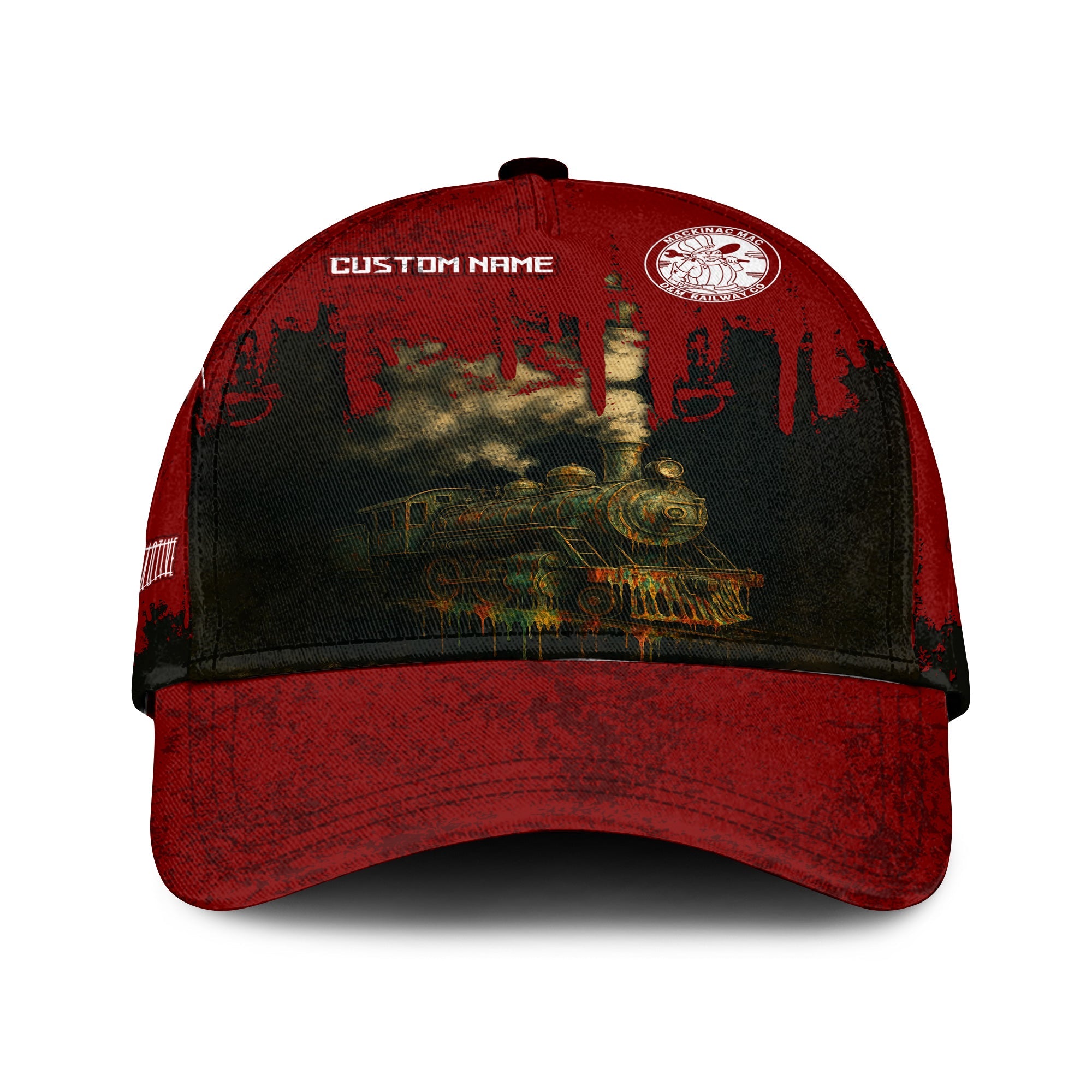 Railspirit Personalized Detroit & Mackinac Railroad Classic Cap Vintage Train Art Style Cap For Locomotive Fans