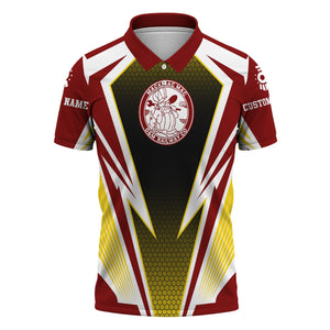 Railspirit Personalized Detroit & Mackinac Railroad Polo Shirt Lightning Graphic Style Shirt Gift Idea For Train Lover