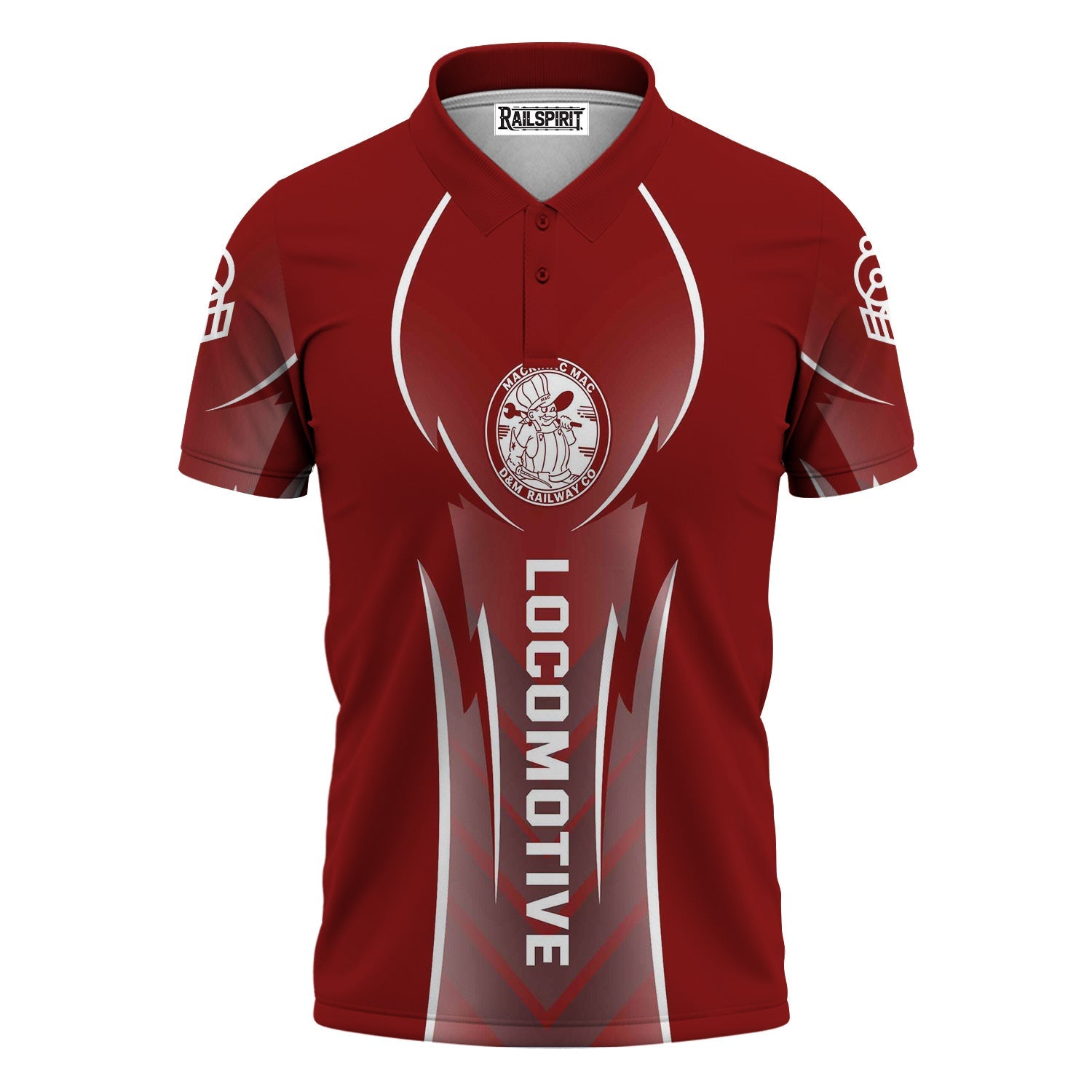 Railspirit Personalized Detroit & Mackinac Railroad Polo Shirt Striking Line Style Train Shirt For Locomotive Lovers