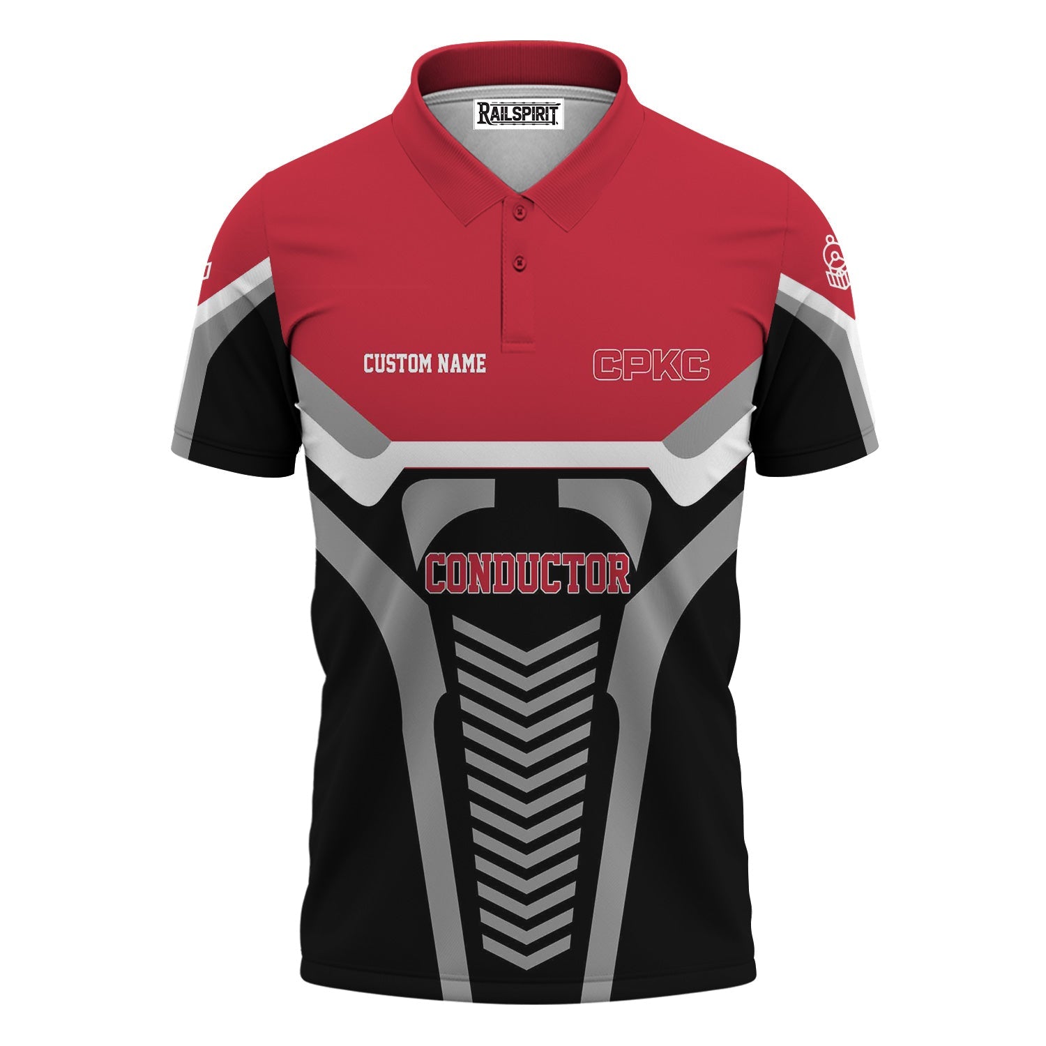 Railspirit Personalized Canadian Pacific Kansas City Polo Shirt Track-Inspired with Custom Job Position CPKC Train Shirt