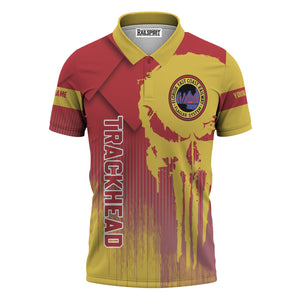 Railspirit Personalized Florida East Coast Railway Polo Shirt Skull Design with Custom Job Train Shirt for Trackhead Crew