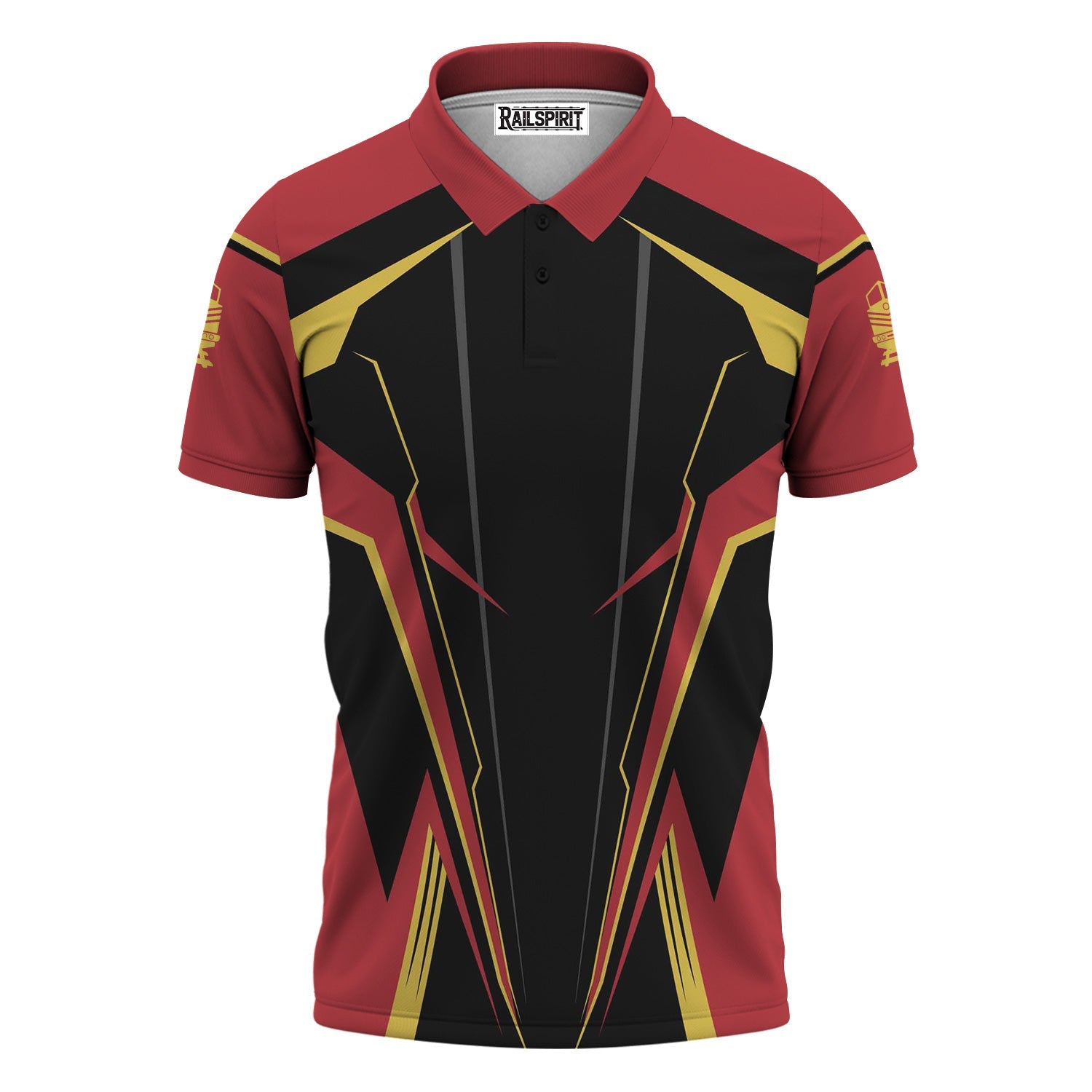 Railspirit Personalized Florida East Coast Railway Polo Shirt Lightning-Edge Design Train Shirt For Railroad Lovers