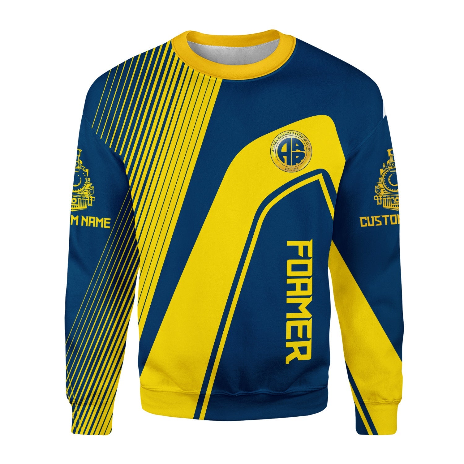 Railspirit Personalized Alaska Railroad Sweatshirt Vibrant Striking Style Shirt For Rail Enthusiasts