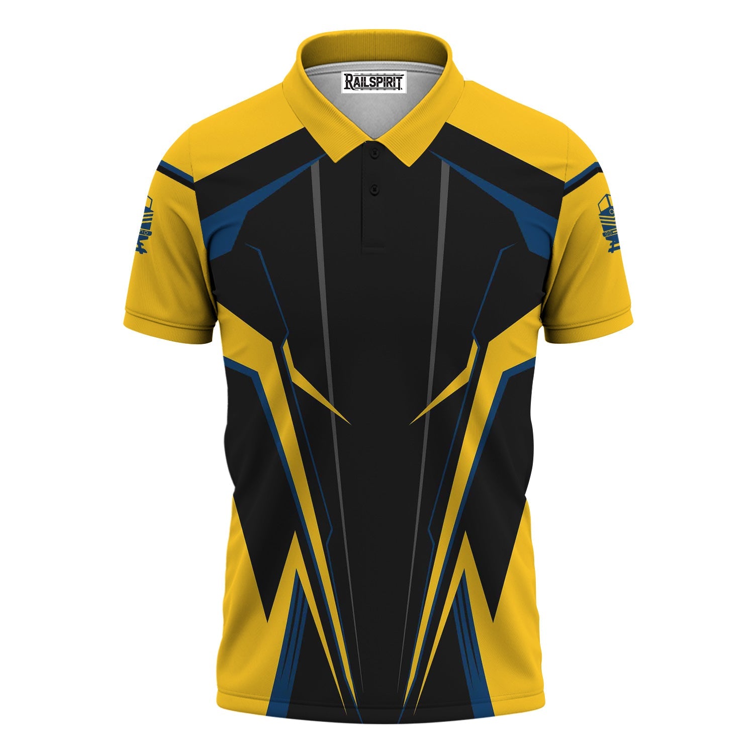 Railspirit Personalized Alaska Railroad Polo Shirt Lightning-Edge Design Train Shirt For Railroad Lovers