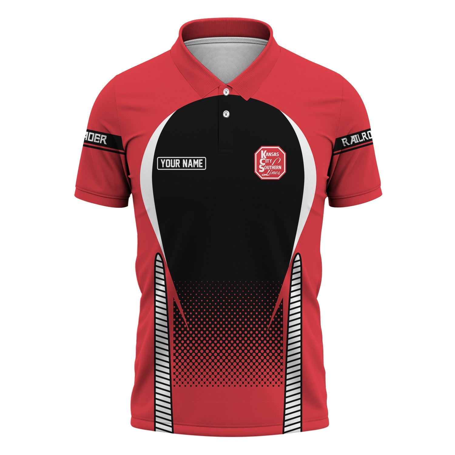 Railspirit Personalized Kansas City Southern Polo Shirt Stress Is Caused By Not Having Enough Trains Shirt All Over Print