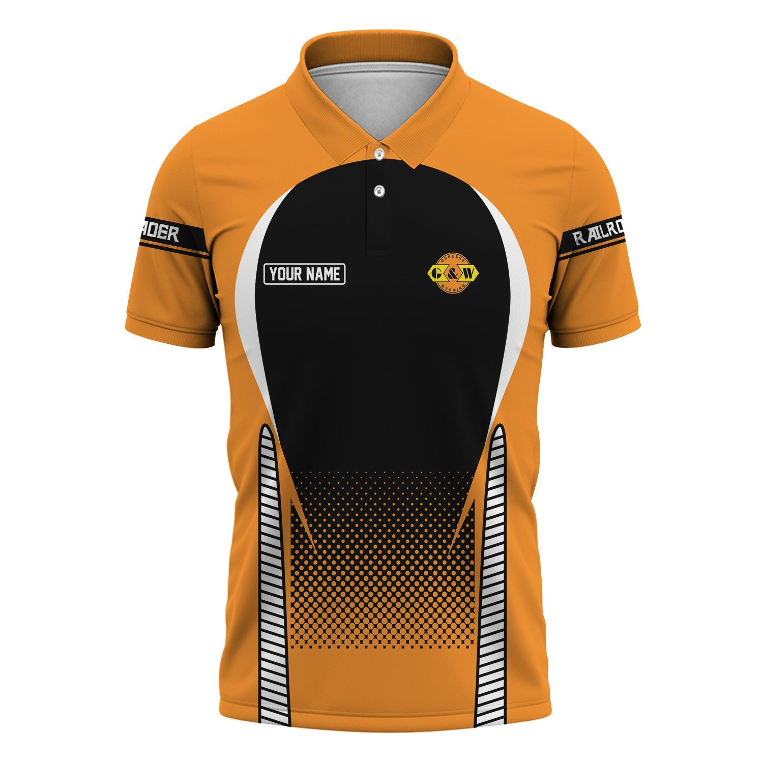 Railspirit Personalized Genesee & Wyoming Inc. Railroad Polo Shirt Stress Is Caused By Not Having Enough Trains Shirt All Over Print