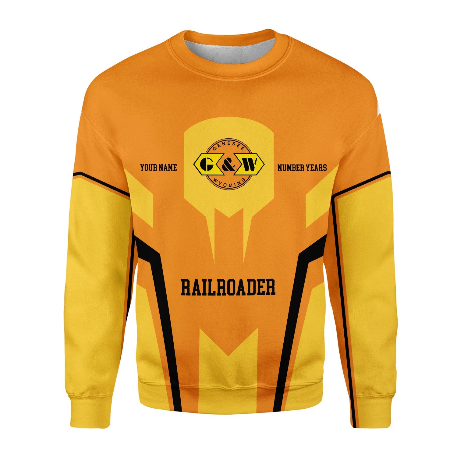Railspirit Personalized Genesee & Wyoming Inc. Railroad Sweatshirt Custom Year Railroader Shirt Gift Idea For Train Lover