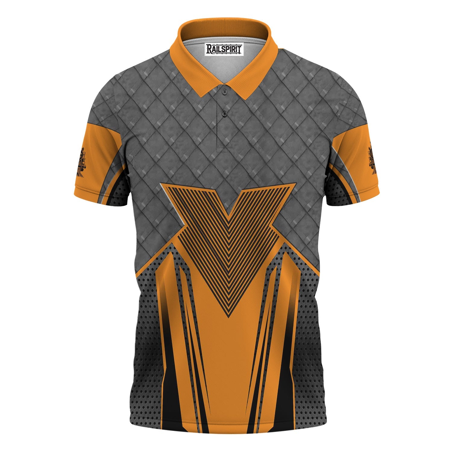 Railspirit Personalized Genesee & Wyoming Inc. Railroad Polo Shirt Rugged Steel Vibes Train Shirt All Over Print