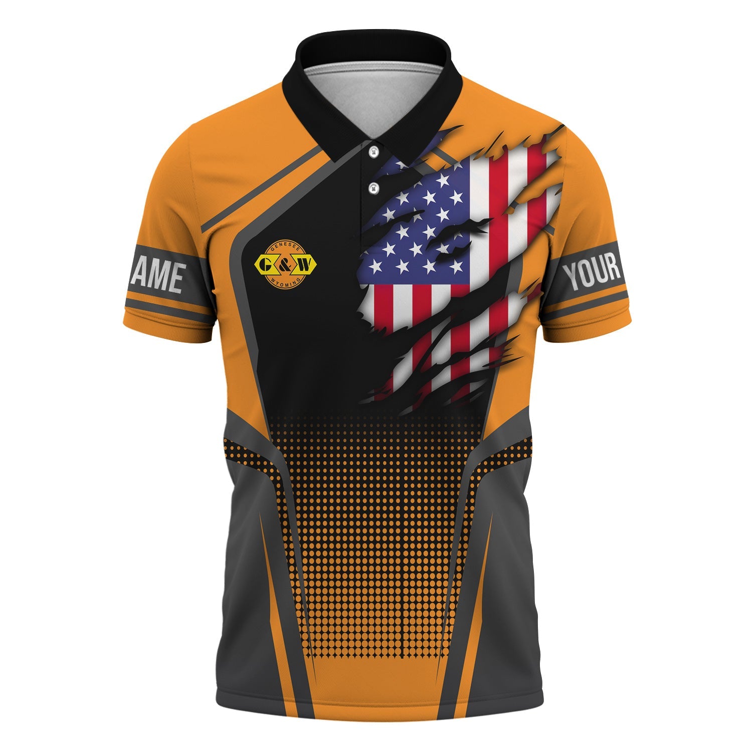 Railspirit Personalized Genesee & Wyoming Inc. Railroad Polo Shirt American Eagle Vintage Train Shirt