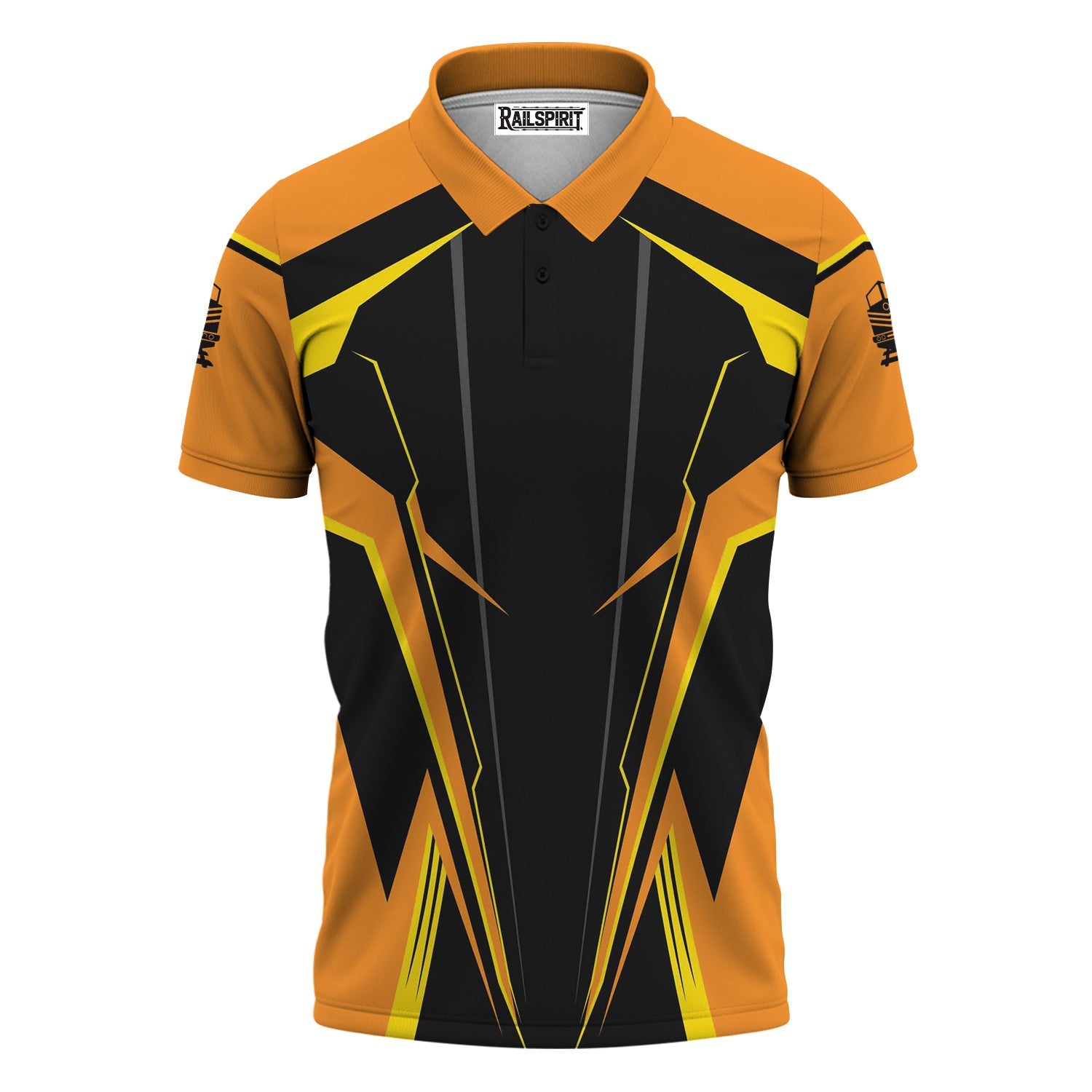 Railspirit Personalized Genesee & Wyoming Inc. Railroad Polo Shirt Lightning-Edge Design Train Shirt For Railroad Lovers