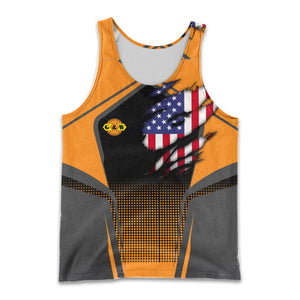 Railspirit Personalized Genesee & Wyoming Inc. Railroad Men Tank Top American Eagle Vintage Train Shirt