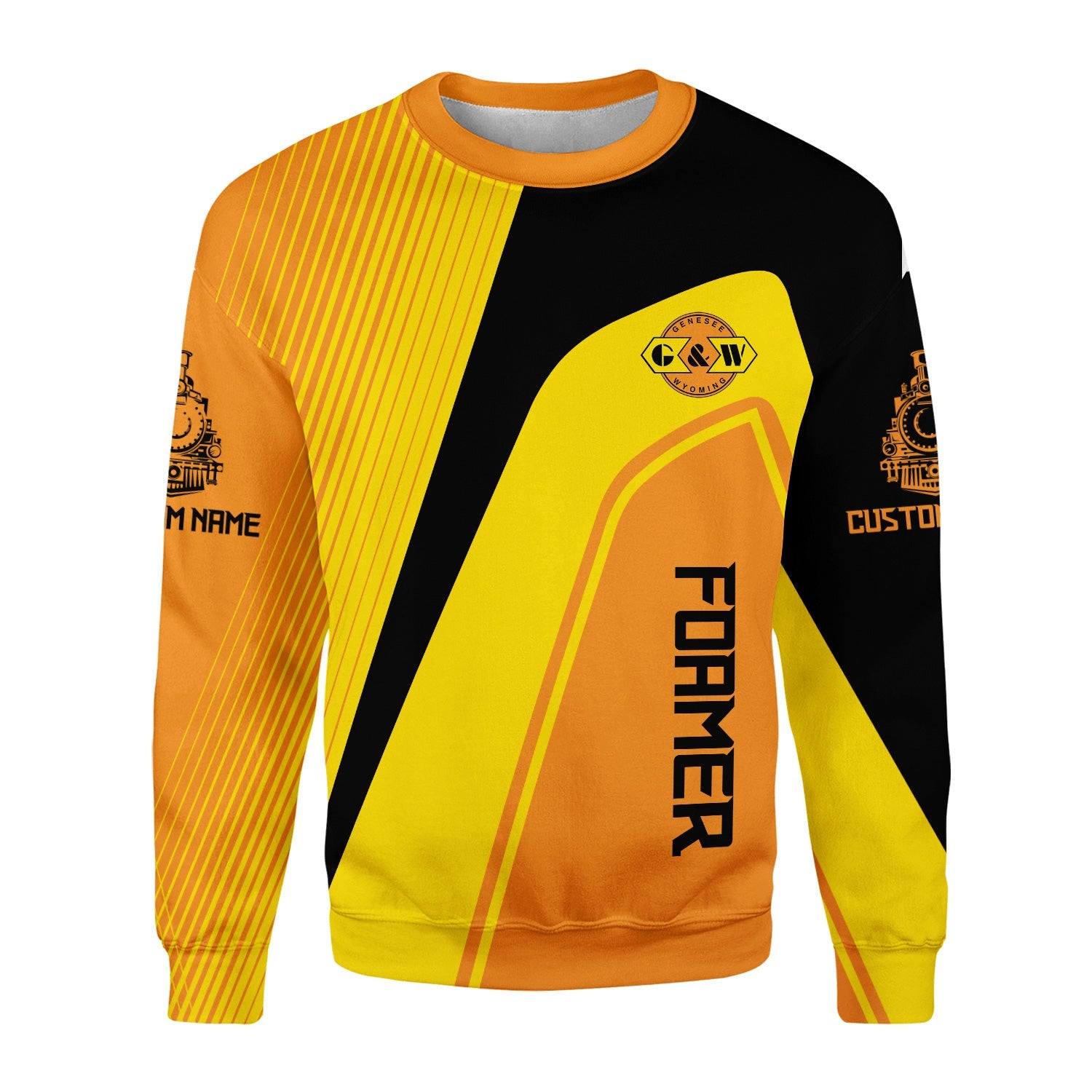 Railspirit Personalized Genesee & Wyoming Inc. Railroad Sweatshirt Vibrant Striking Style Shirt For Rail Enthusiasts