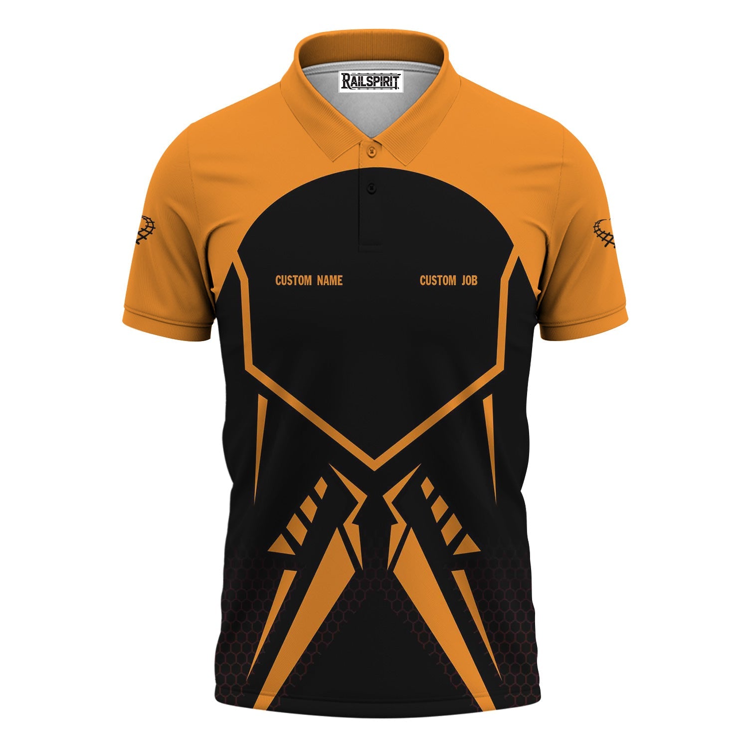 Railspirit Personalized Genesee & Wyoming Inc. Railroad Polo Shirt Vibriant Style with Custom Position Train Shirt