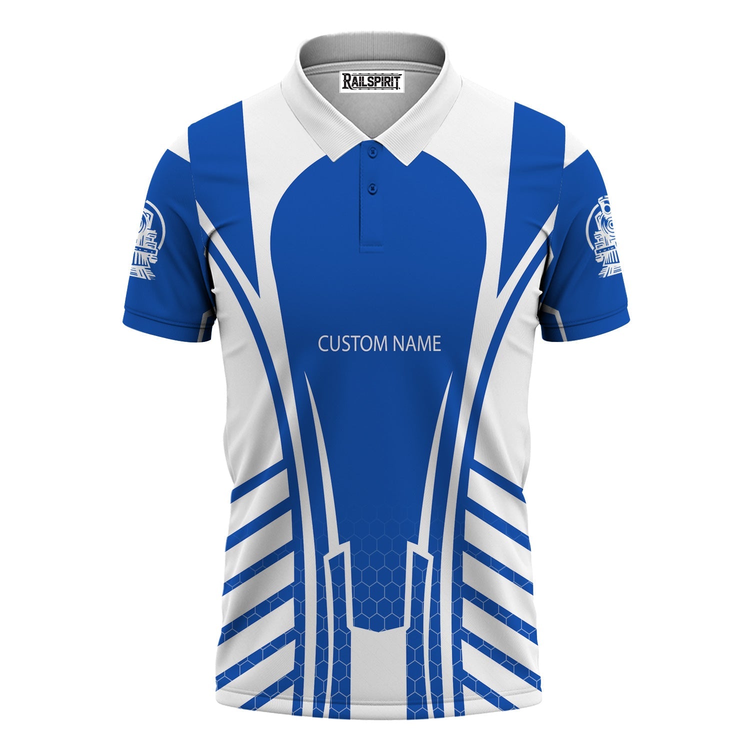 Railspirit Personalized Conrail Railroad Polo Shirt Striped Railroad Style Train Shirt All Over Print