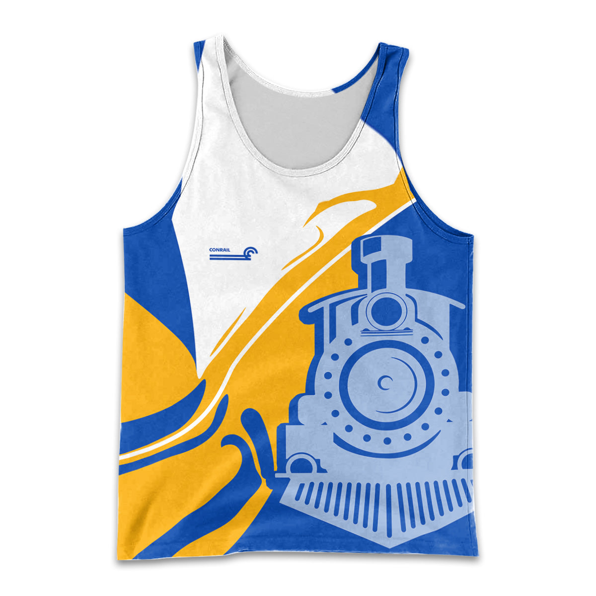 Railspirit Personalized Conrail Railroad Men Tank Top Flame-Inspired Style Shirt Gift Idea For Train Lovers