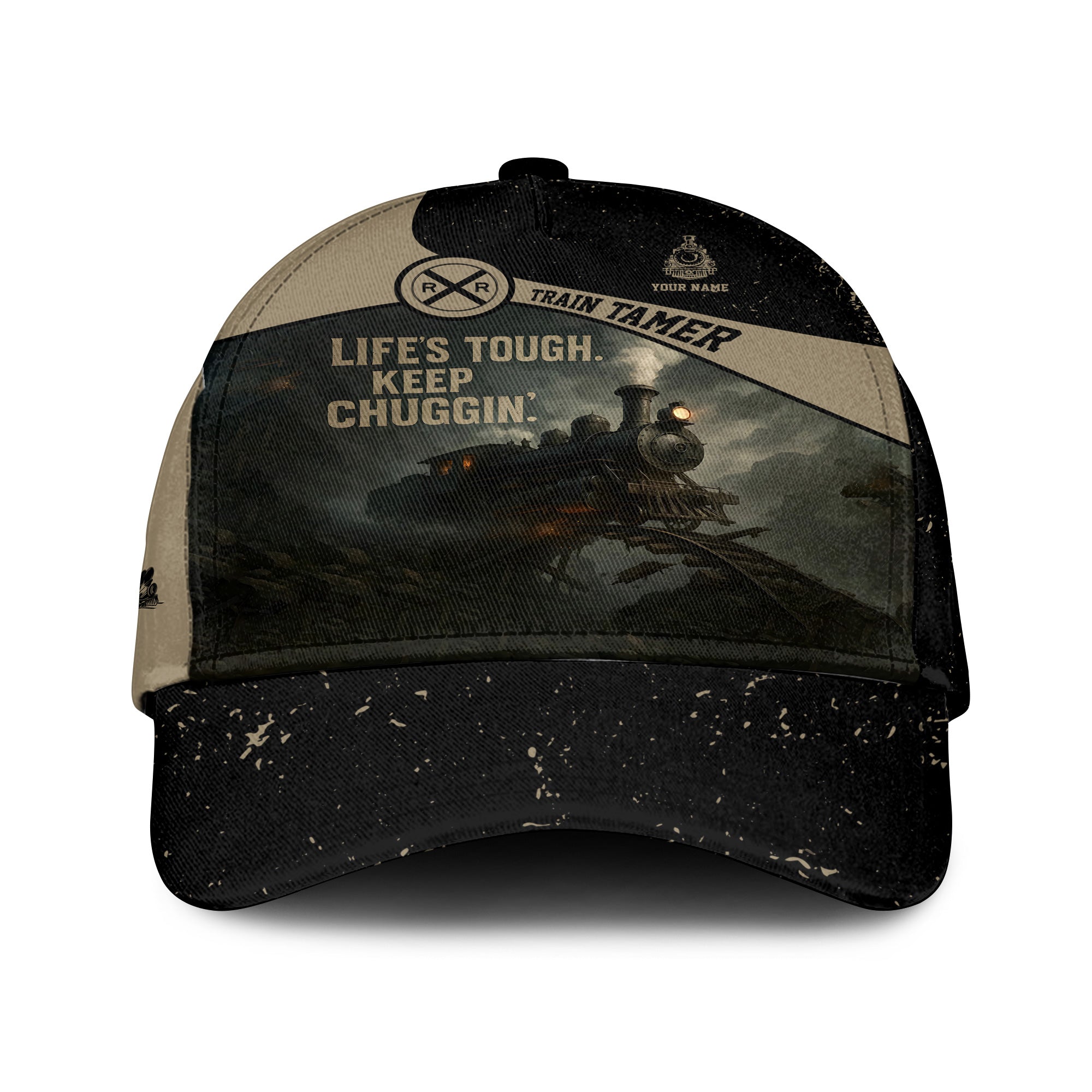 Railspirit Personalized Classic Cap Life's Tough Keep Chuggin' Vintage Train Cap for Train Tamer