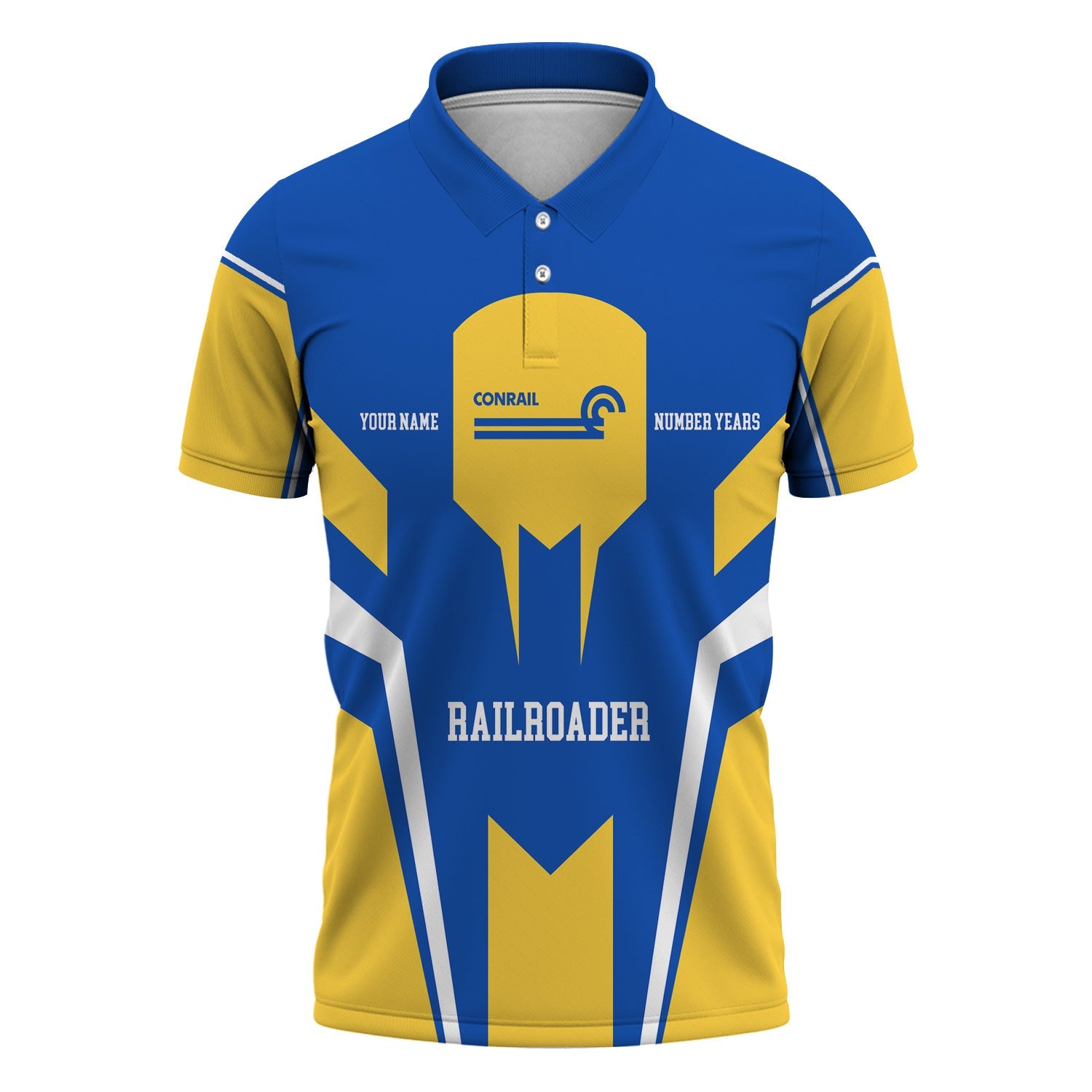 Railspirit Personalized Conrail Railroad Polo Shirt Custom Year Railroader Shirt Gift Idea For Train Lover