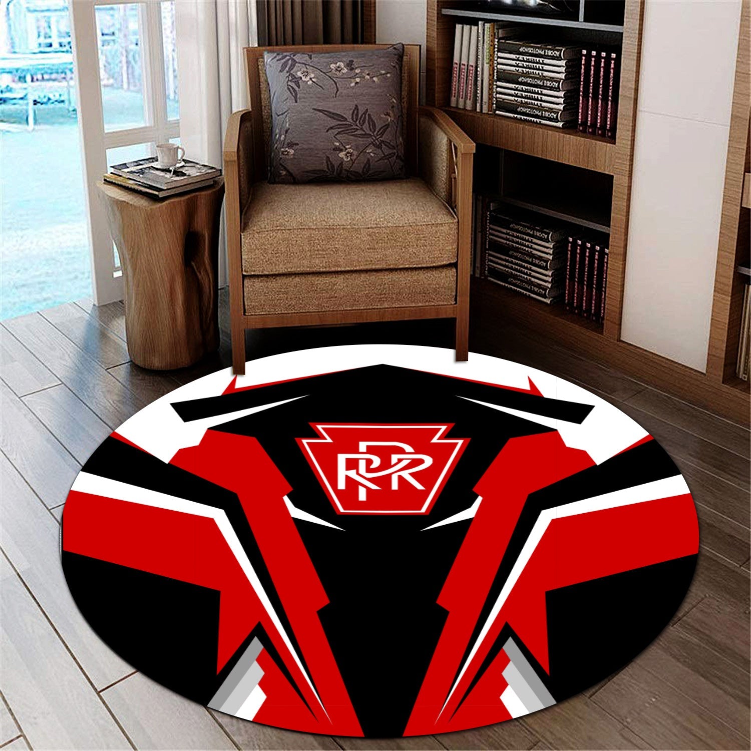 Railspirit Pennsylvania Railroad Round Mat Strong Line Style Rug All Over Print
