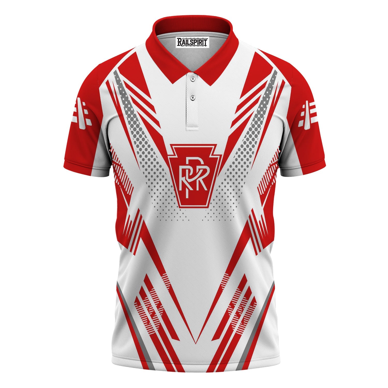 Railspirit Personalized Pennsylvania Railroad Polo Shirt Railroad Tribute Design Train Shirt for Train Lovers