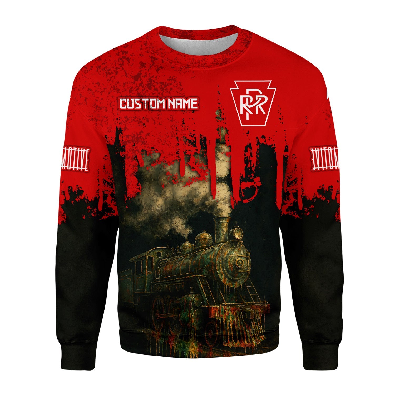 Railspirit Personalized Pennsylvania Railroad Sweatshirt Vintage Train Art Style Shirt For Locomotive Fans