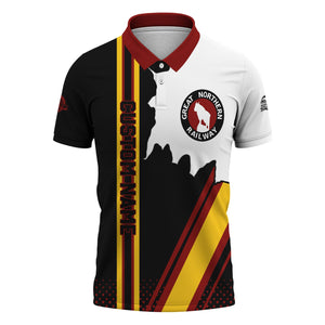 Railspirit Personalized Great Northern Railway Polo Shirt GNR All Over Printed Unisex Shirt