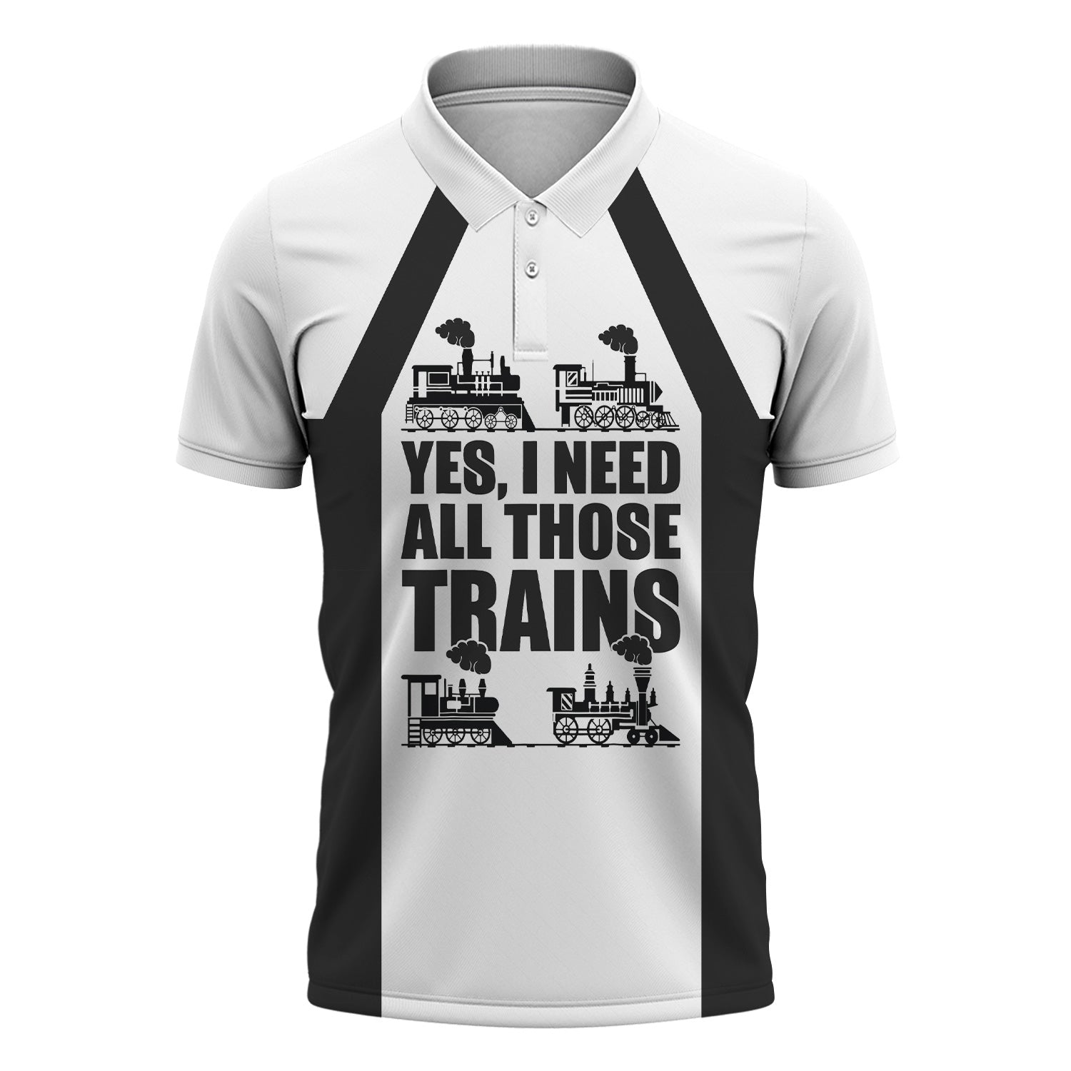 Railspirit Custom Name New York Central Railroad Polo Shirt Yes I Need All Those Train Printed Shirt