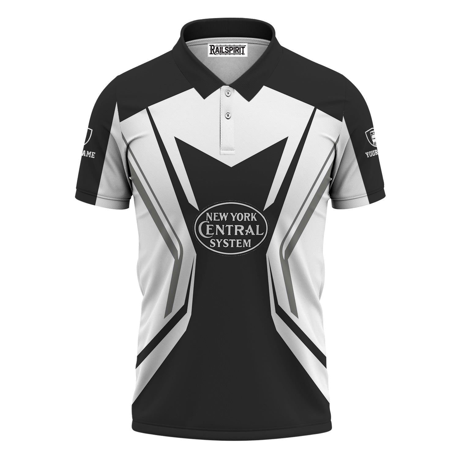 Railspirit Personalized New York Central Railroad Polo Shirt Unique Style with Custom Job Train Shirt