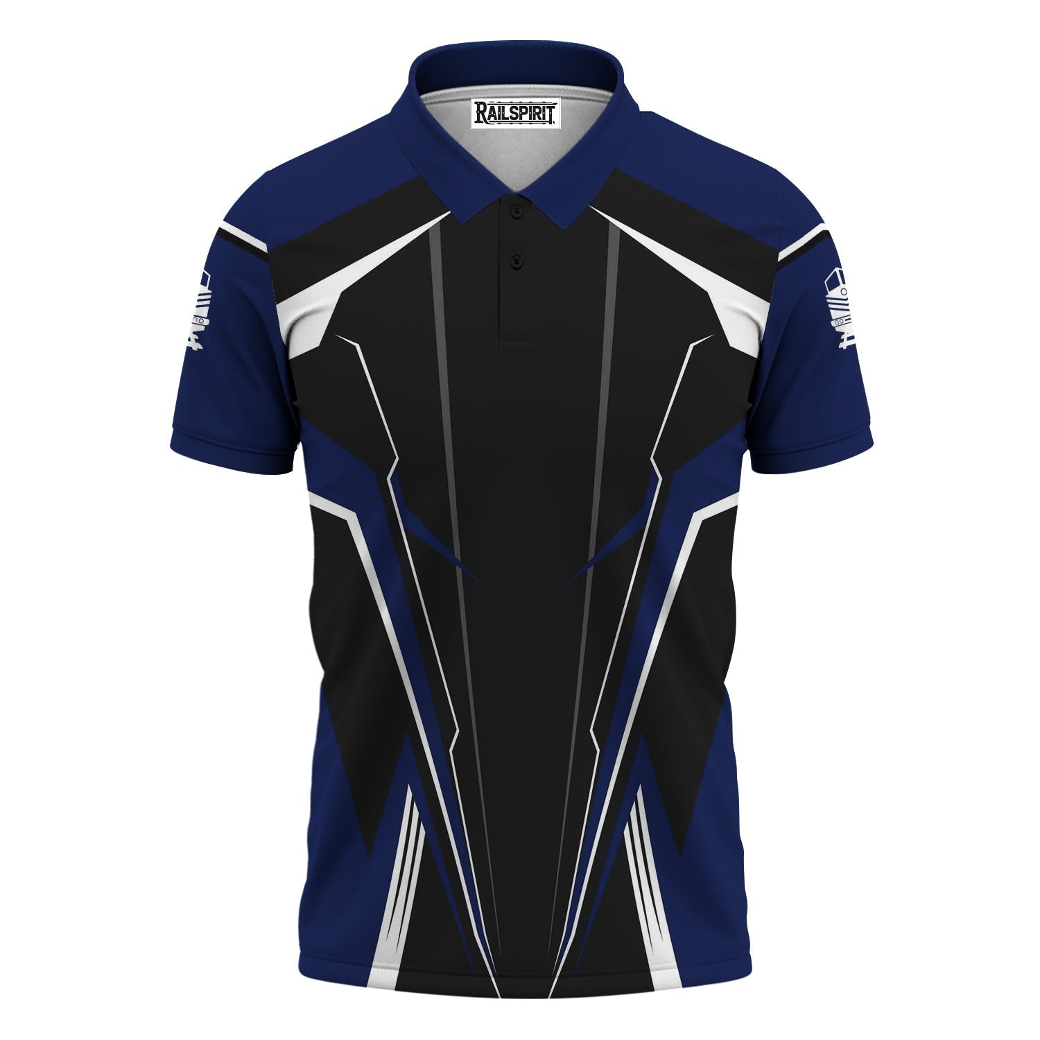 Railspirit Personalized Baltimore and Ohio Railroad Polo Shirt Lightning-Edge Design B&O Train Shirt For Railroad Lovers