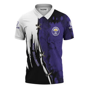 Railspirit Personalized Southern Pacific Railroad Polo Shirt Retro Stitches Design with Custom Position Train Shirt