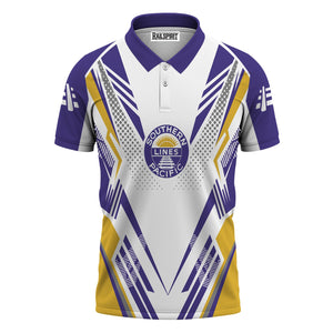 Railspirit Personalized Southern Pacific Railroad Polo Shirt Railroad Tribute Design Train Shirt for Train Lovers