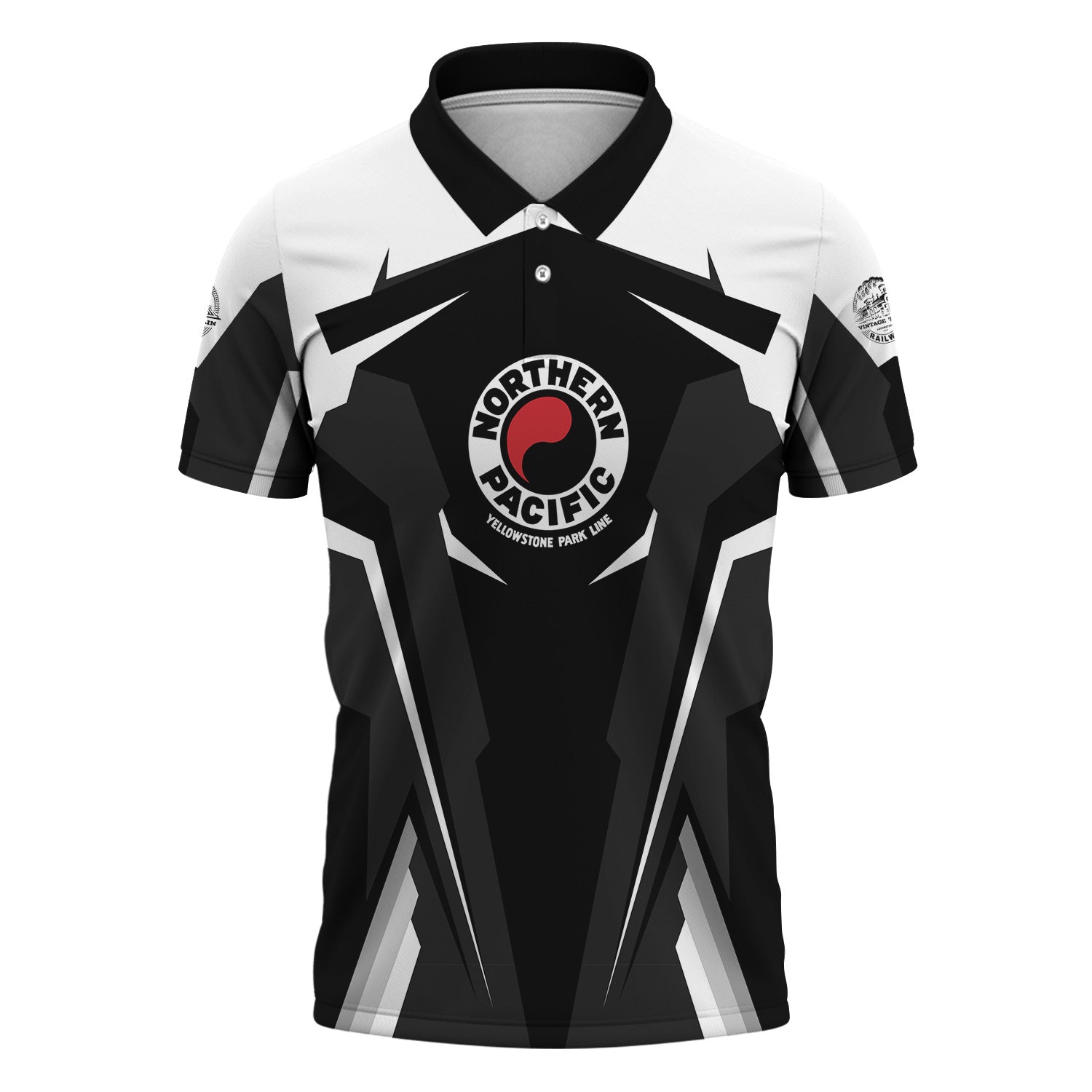 Railspirit Personalized Northern Pacific Railway Polo Shirt Strong Line Style Train Unisex Shirt All Over Print